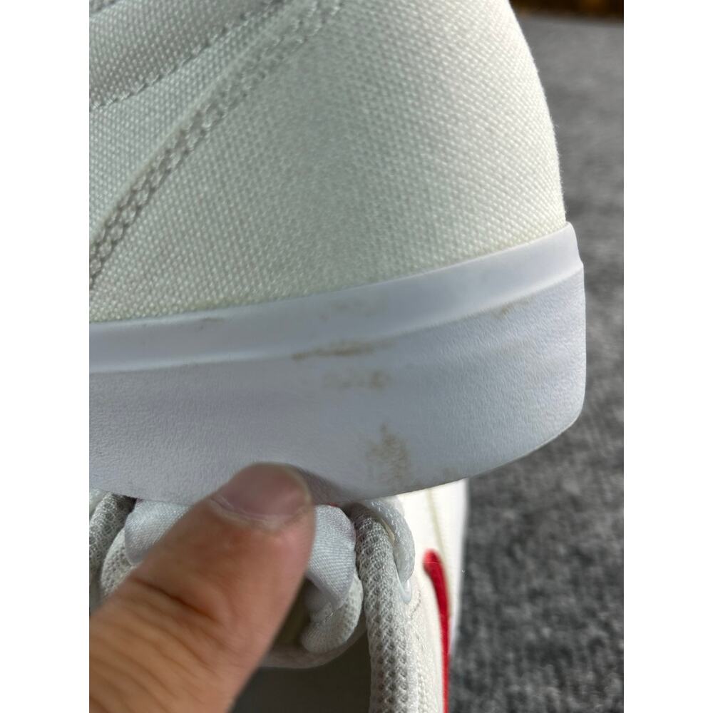 Nike Women's White Red Canvas Lace Up Casual Sneakers Size 8.5 - Picture 8 of 15